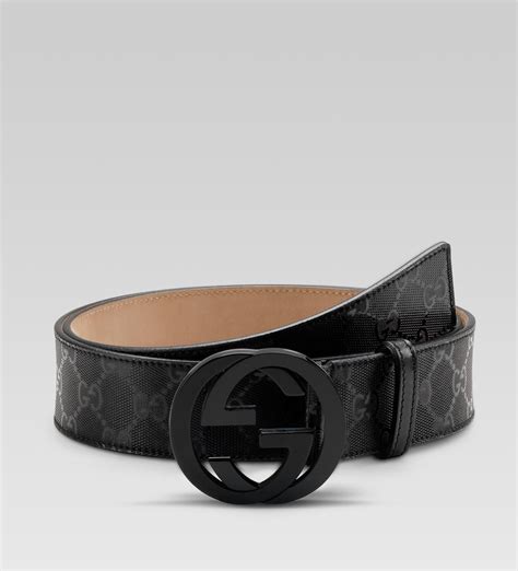 gucci interlocking g belt monogram black|gucci belt without buckle.